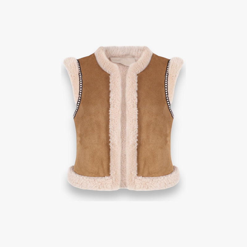kaki-leren-dames-gilet-met-ronde-hals-wol-lams-leer-dimero-van-antik-batik-she-stories-gwen