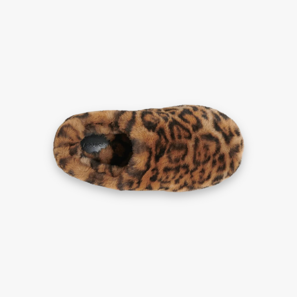 Apparis - Misha pluche leopard pantoffels