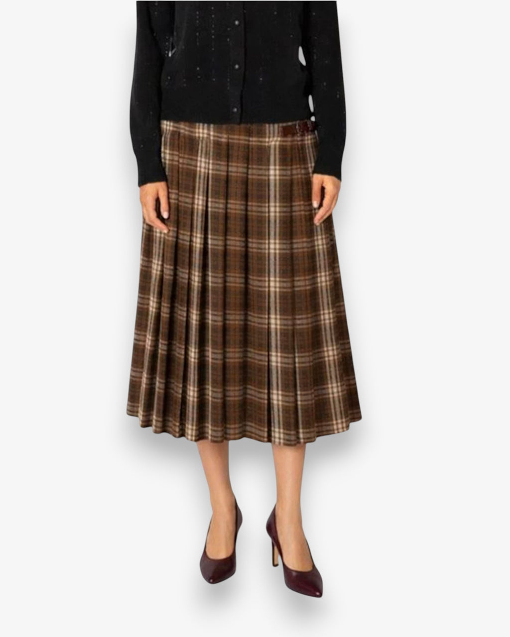 bruine-dames-ruiten-midi-rok-met-strass-jailys-van-berenice-she-stories-gwen-leidschendam