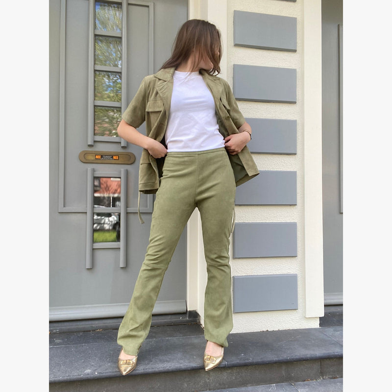 Ibana - New Organdi suède pantalon