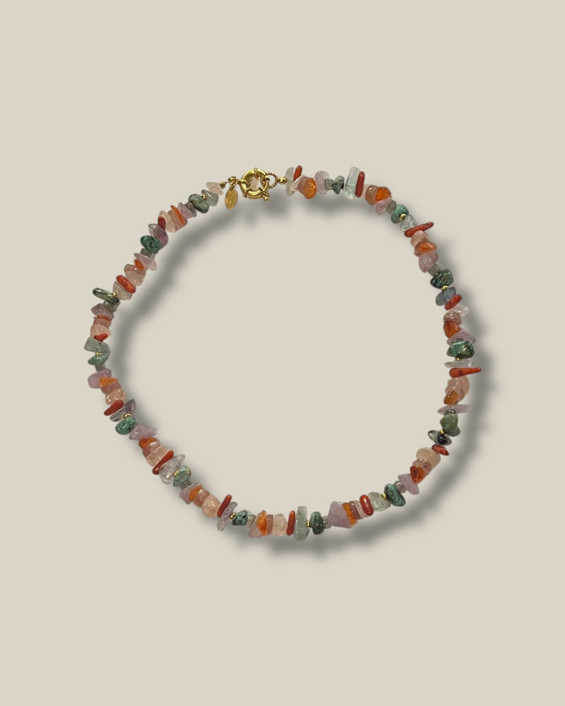 I am Jai - Ketting met multicolor stenen