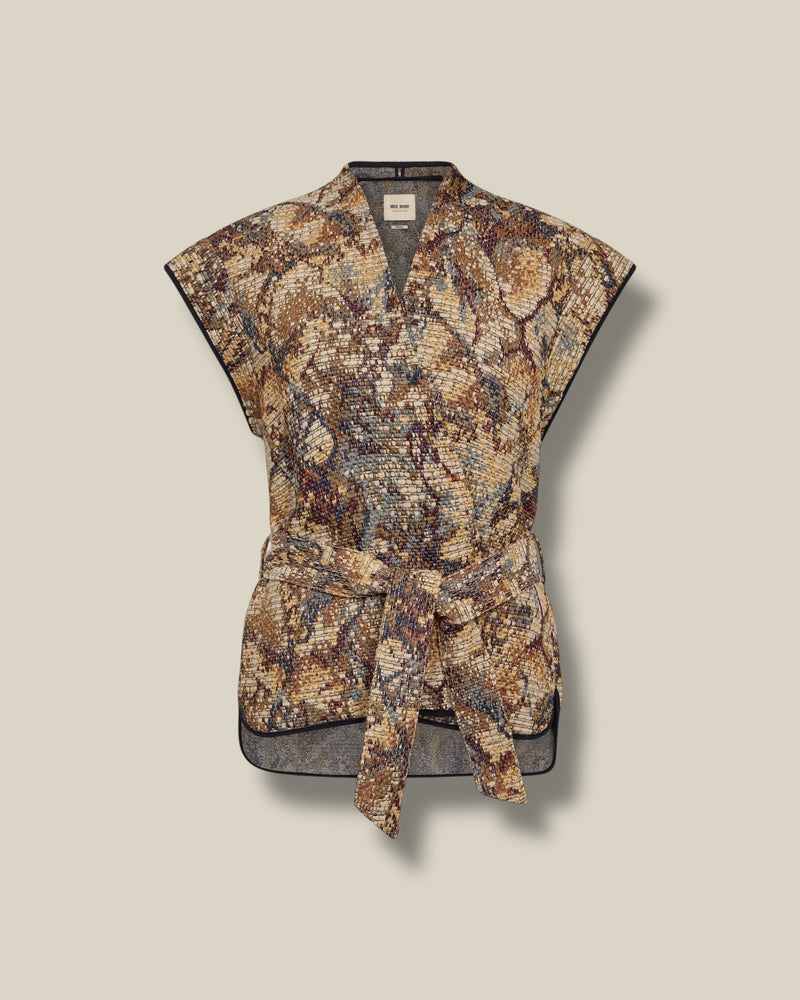 ecru-dames-vest-met-print-v-hals-en-strikband-oz-van-mos-mosh-she-stories-gwen