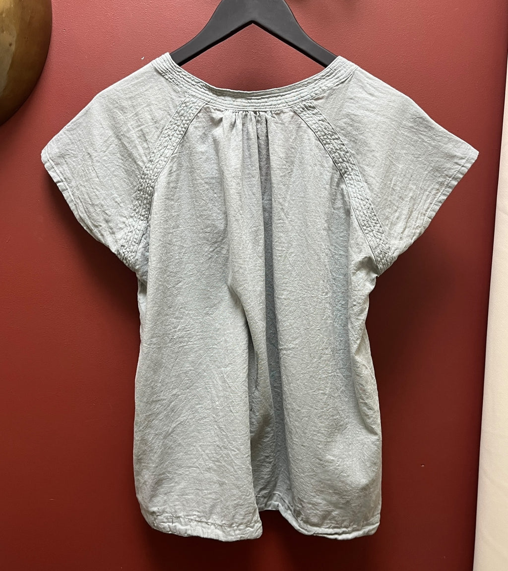Rabens Saloner - Dipsy V-neck top sage