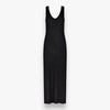 zwarte-dames-maxi-jurk-geribbeld-met-v-hals-slanke-fit-como-van-second-female-she-stories-gwen