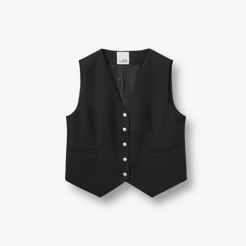 zwart-dames-klassiek-gilet-met-v-hals-mouwloos-ilasw-van-sofie-schnoor-she-stories-gwen