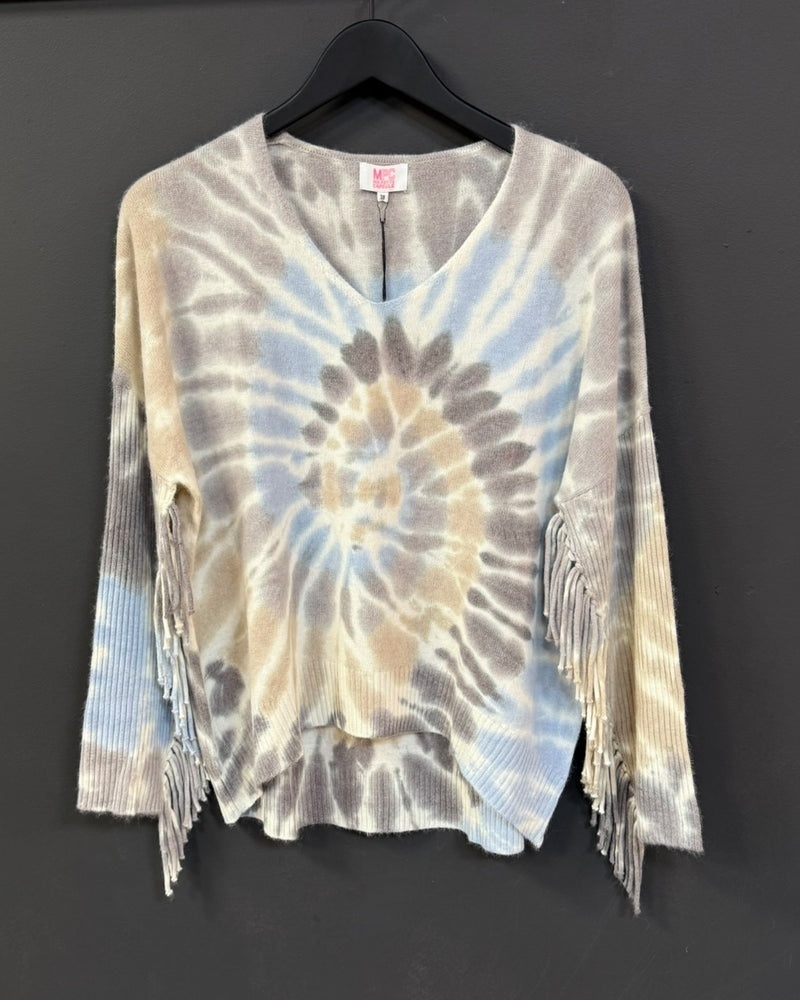 coloris-multicolor-dames-tie-dye-trui-met-v-hals-lange-mouwen-franjes-van-ma-petite-capsule-she-stories-gwen