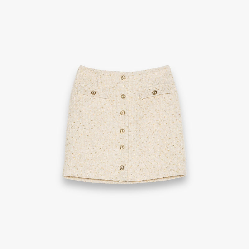 ivory-boucle-gold-dames-mini-rok-met-knoopsluiting-logo-van-twinset-milano-she-stories-gwen