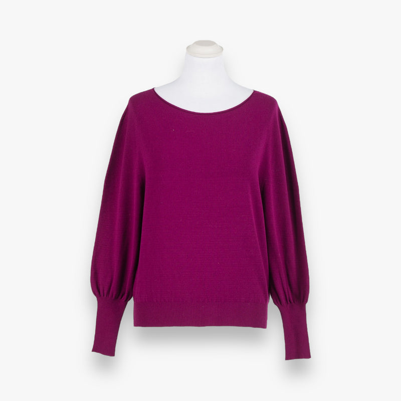 red-plum-dames-knit-jumper-met-boothals-lange-ballonmouwen-van-twinset-milano-she-stories-gwen