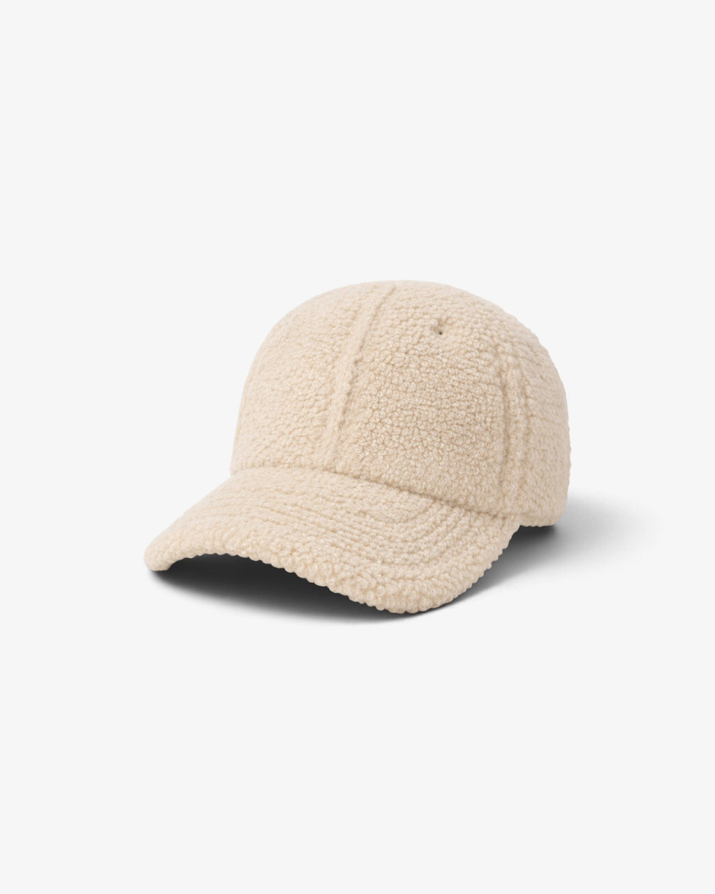 She Stories Ma Petite Capsule taupe baseball cap in soft fluffy teddy polyester with a ton-sur-ton design