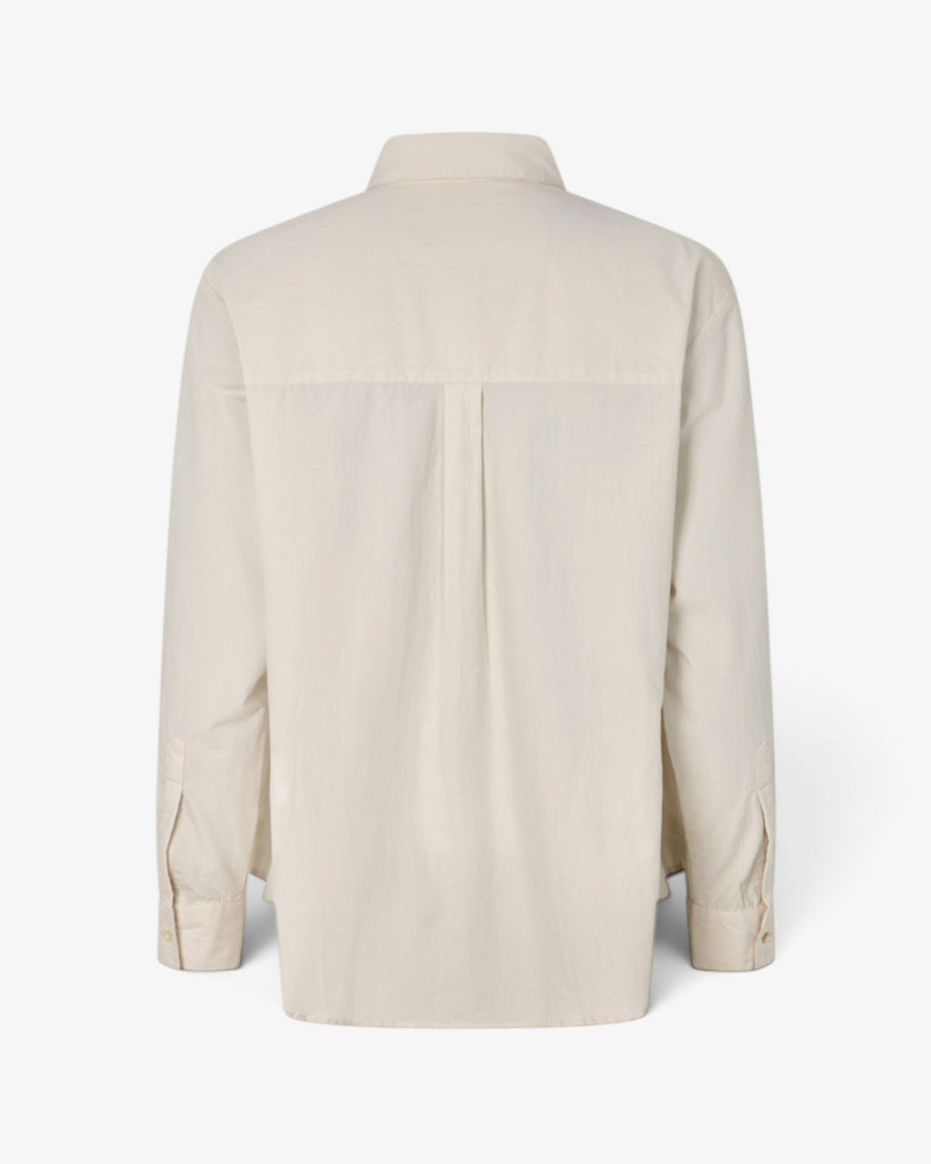 She Stories Rabens Saloner Djana poplin blouse in clay featuring a classic collar, button front, and chest pocket.