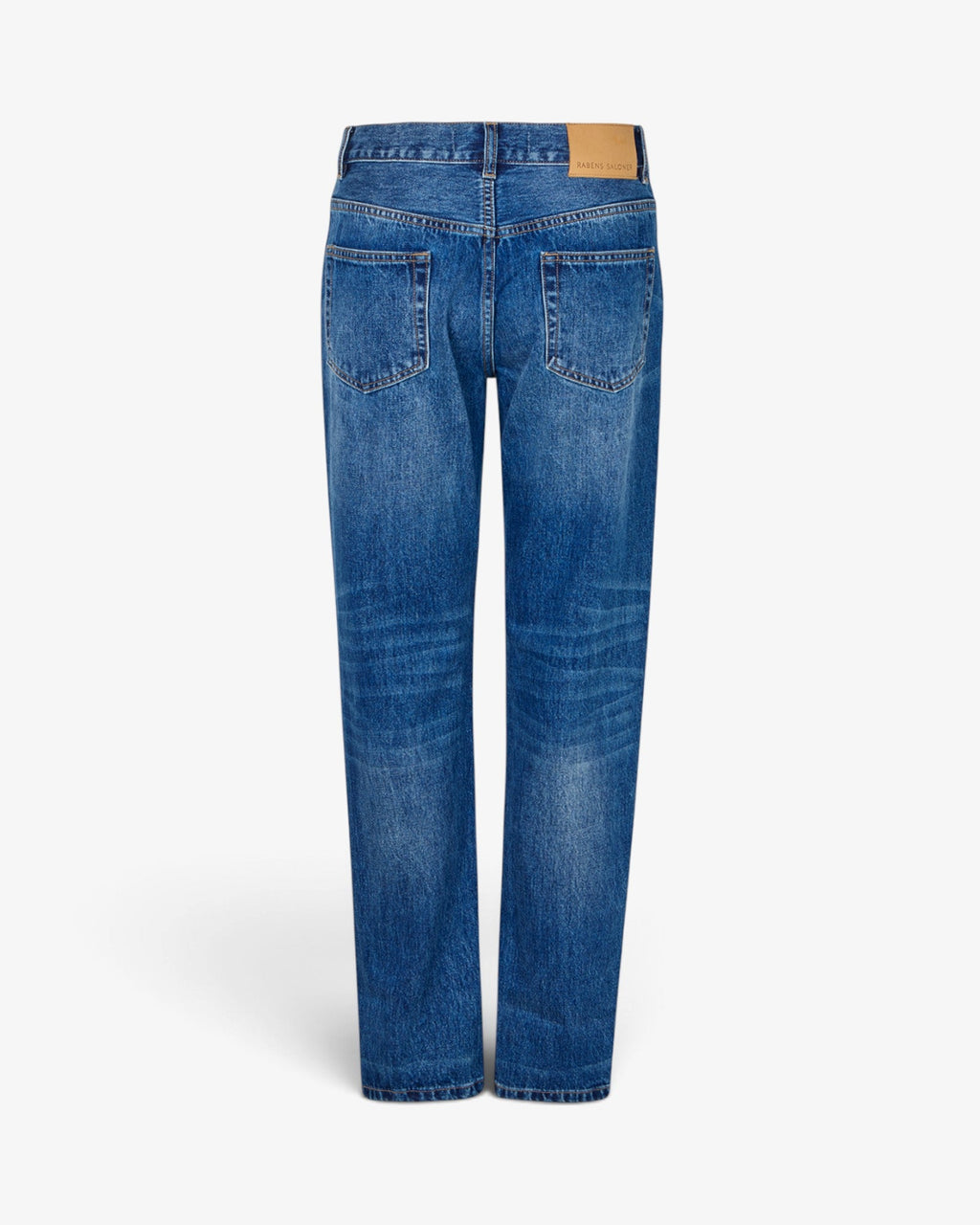 She Stories Rabens Saloner Lorelei dark indigo loose fit jeans in washed organic cotton with a straight-leg silhouette