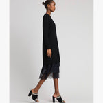 TWINSET Milano - Knitted dress with lace slipdress