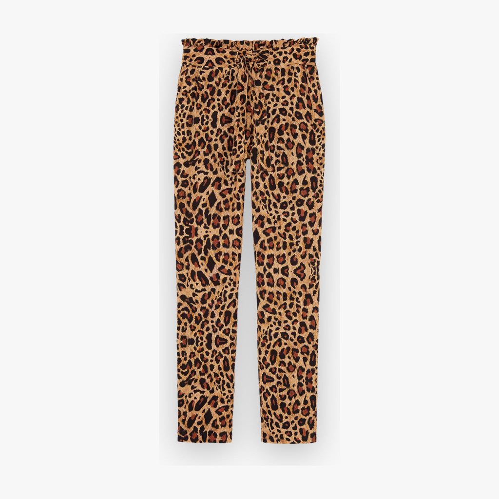 zwart-bruine-leopard-printed-dames-pantalon-broek-elastische-taille-strikceintuur-ruffle-cedric-van-five-paris-she-stories-gwen