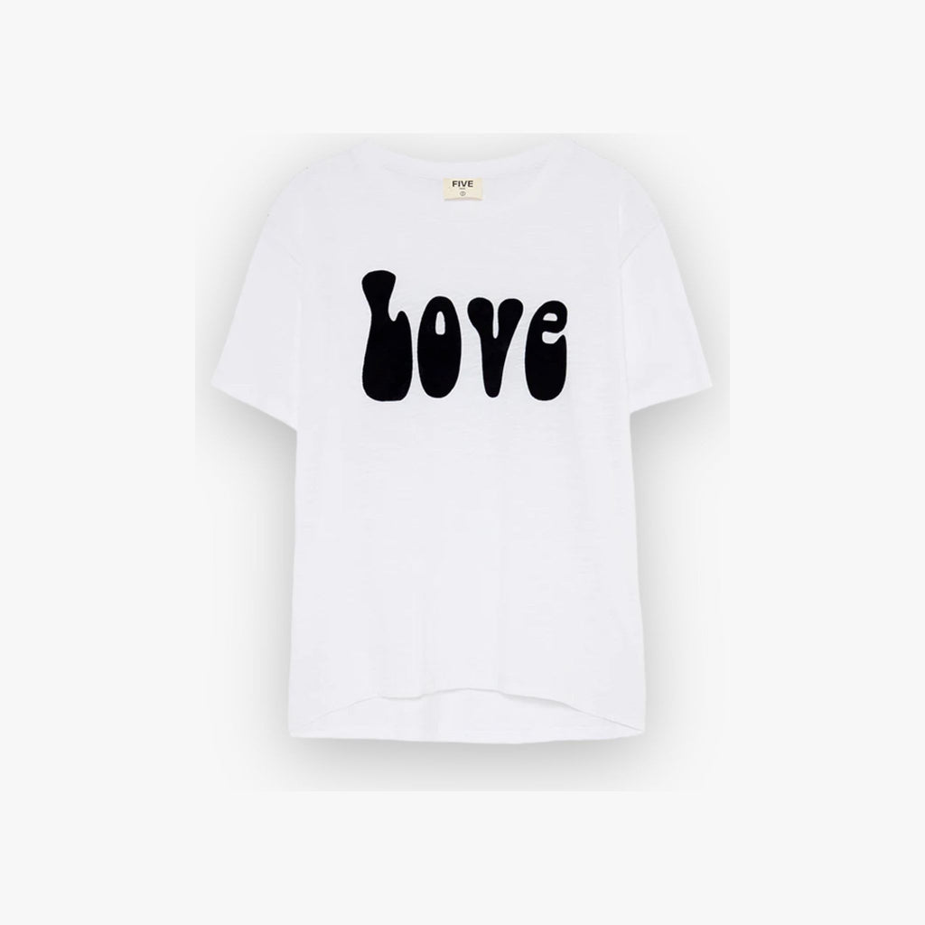 blanc-witte-dames-t-shirt-met-korte-mouwen-ronde-hals-love-print-van-katoen-five-paris-she-stories-gwen