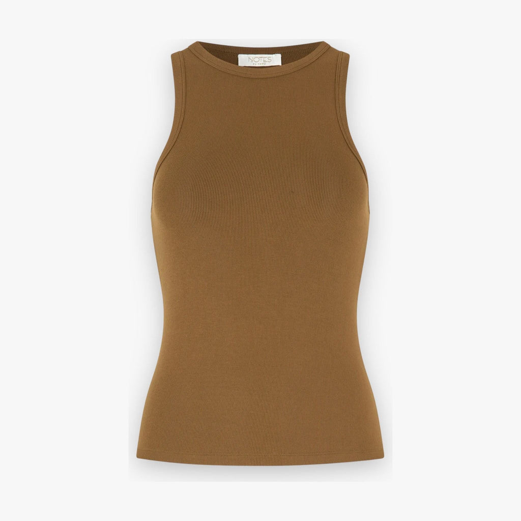 dark-golden-olive-geribde-dames-tank-top-mouwloos-ronde-hals-gail-van-notes-du-nord-she-stories-gwen