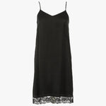 zwarte-dames-mini-jurk-satijn-v-hals-spaghettibandjes-kant-viscose-222TT2550-van-twinset-milano-she-stories-gwen