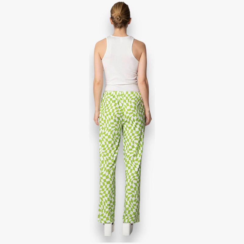 kiwi-groene-printed-dames-pantalon-elastische-taille-ruitprint-rhiannars-van-resume-she-stories-gwen