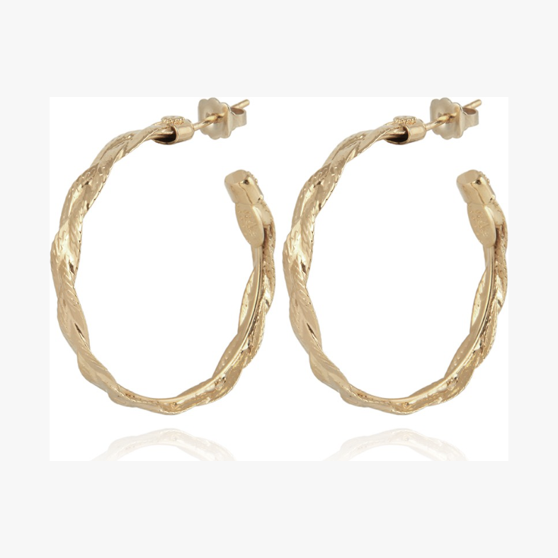 GAS bijoux - Tresse hoop earrings gold