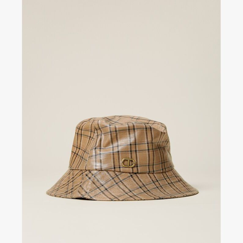 bucket-hat-dames-logo-camel-geruit-221TA4100-twinset-milano-she-stories-gwen