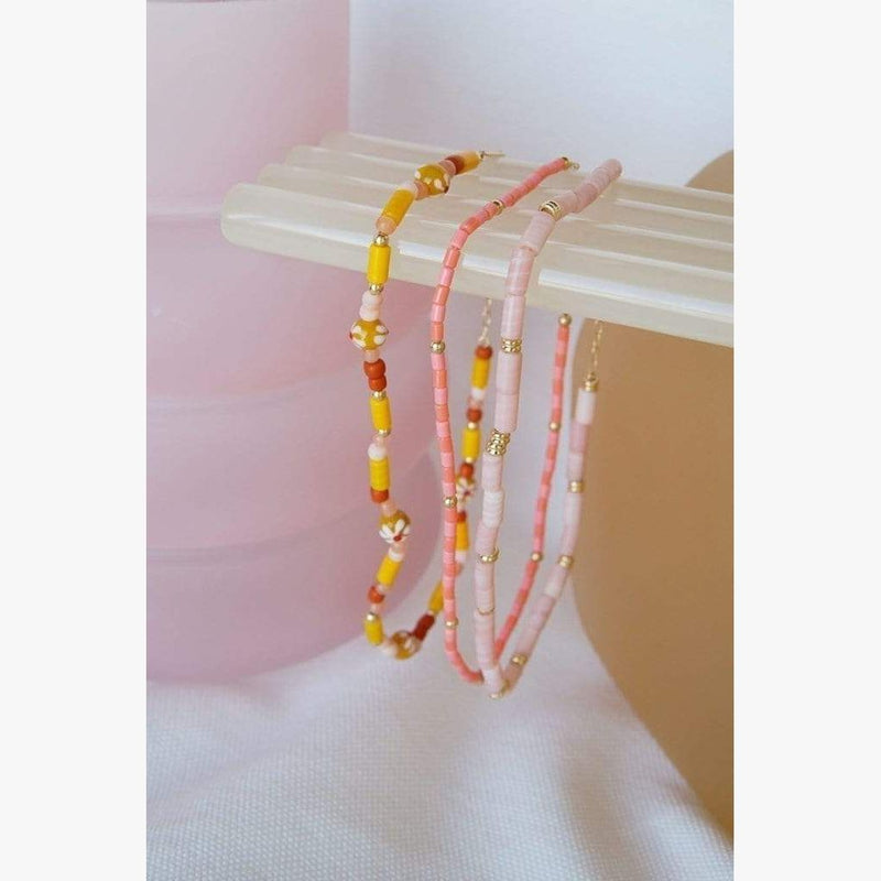 Wildthings - Pink sky necklace gold